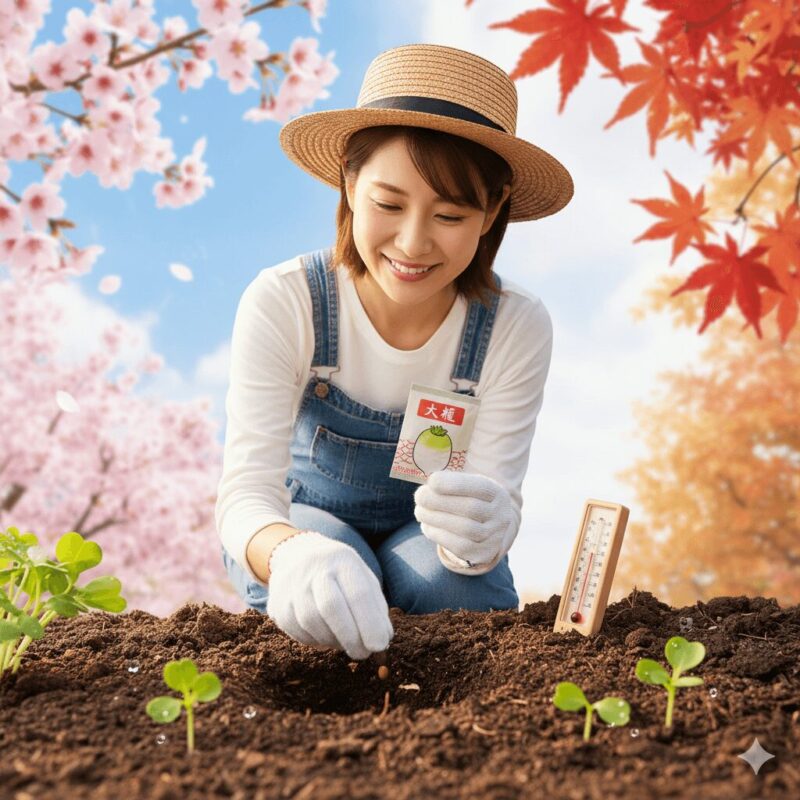 大根の種まき時期と気温